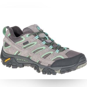 Merrell Women's Moab 2 Waterproof Hiking Shoe Drizzle/Mint Size 10